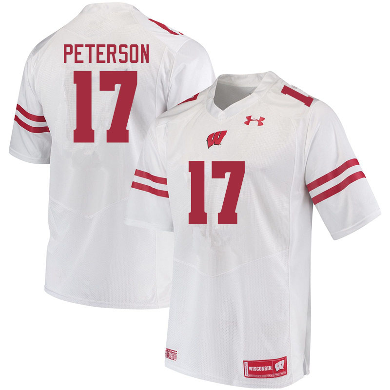 Wisconsin Badgers Men's #17 Darryl Peterson NCAA Under Armour Authentic White College Stitched Football Jersey NL40R81BU